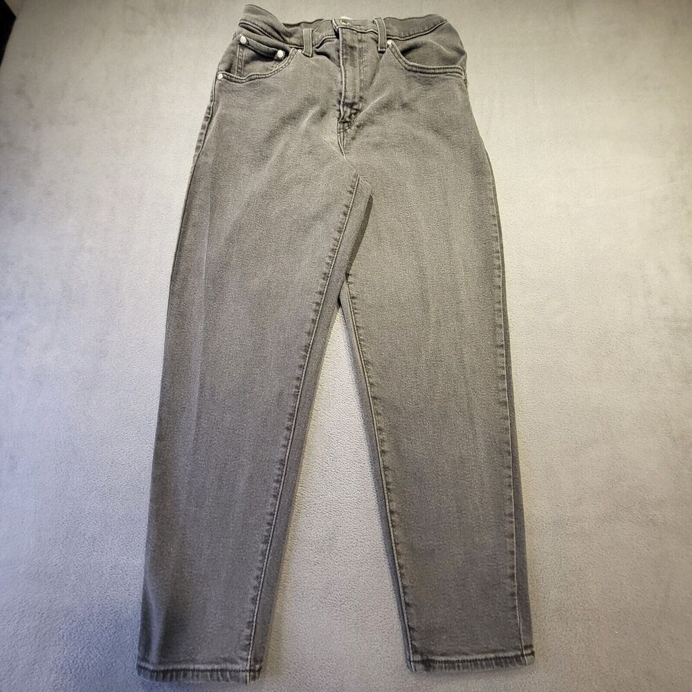 Levis Silver Tab Womens 28 Gray Mom Jeans Tapered Leg